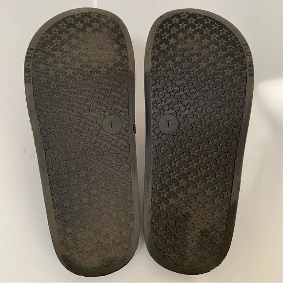 Tommy Bahama Rainbow Slides, comfort cushion slip on sandal shoes, girls size 1 - Picture 9 of 14